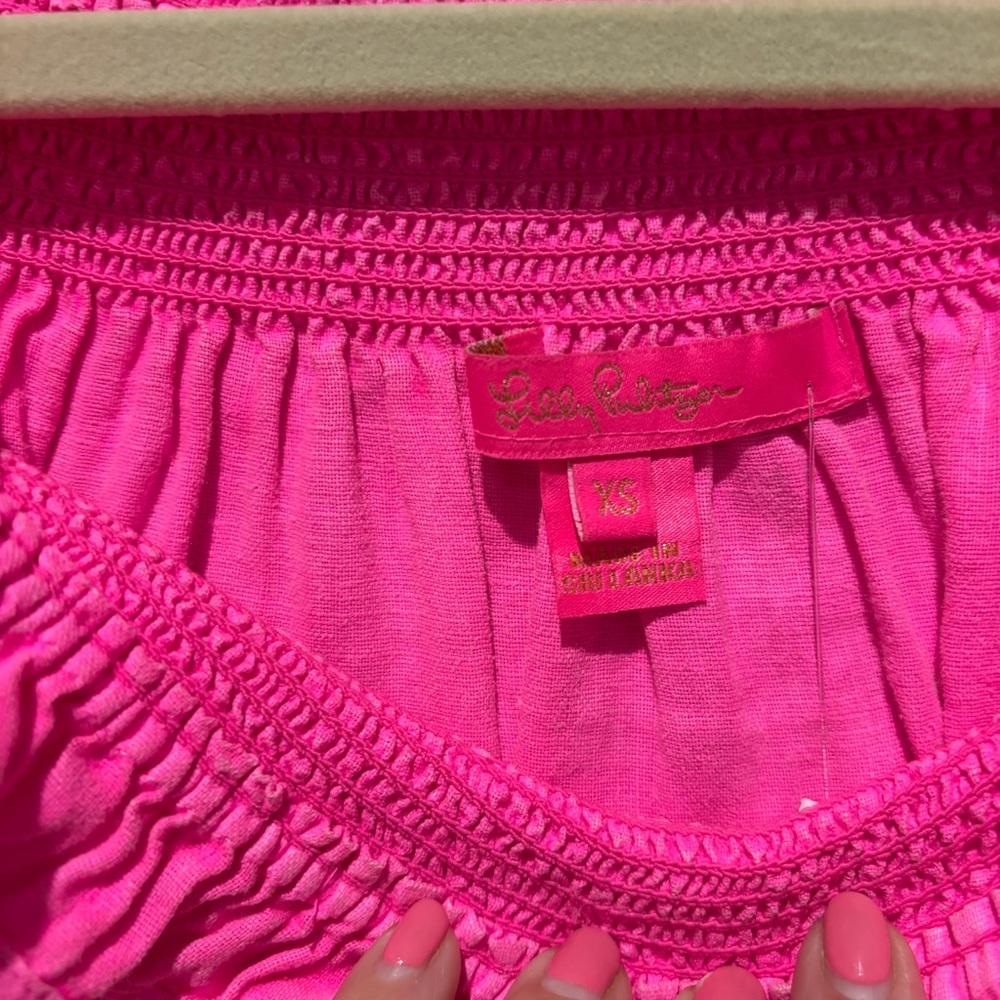 Lilly‎ Pulitzer linen top - Picture 3 of 5